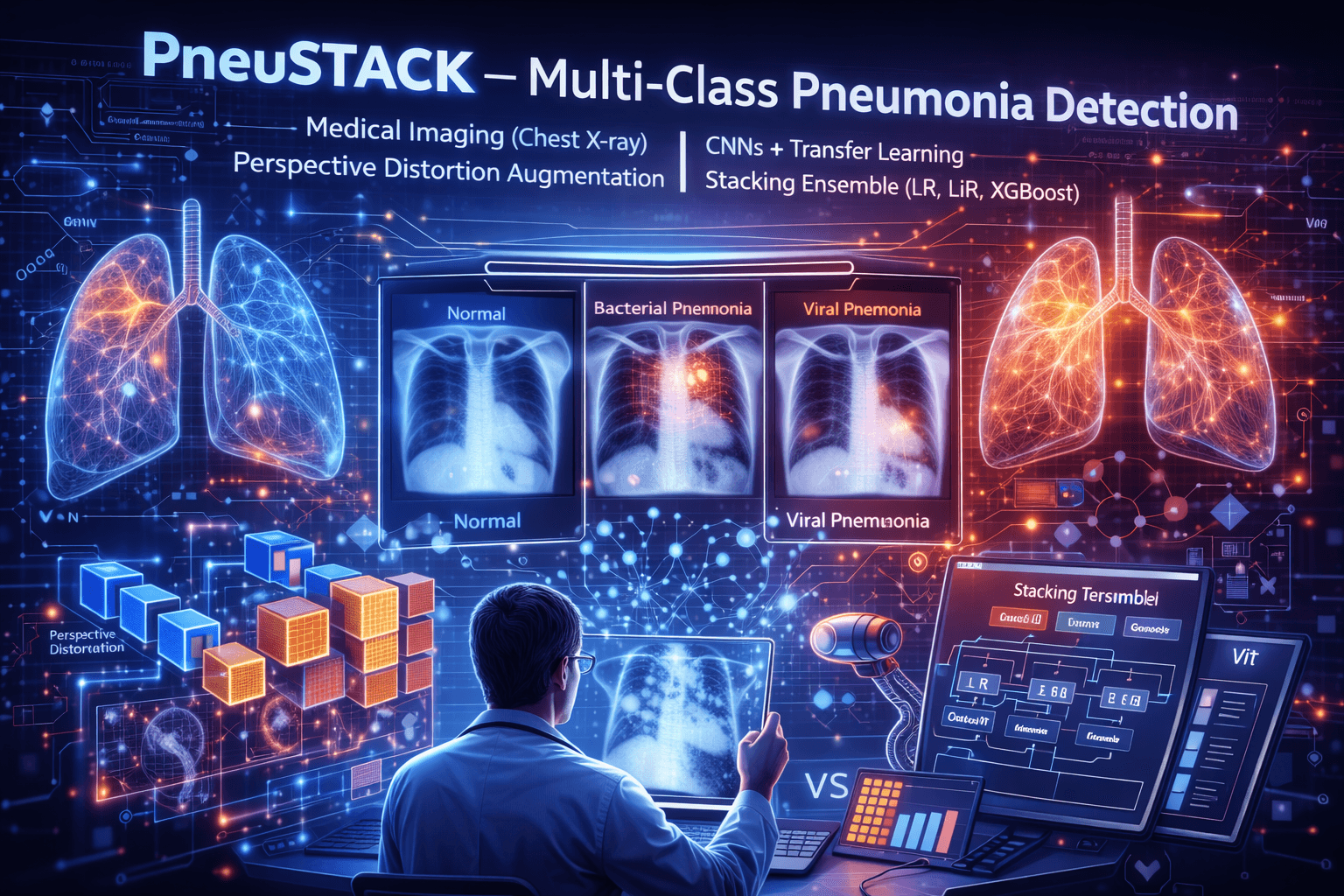 PneuSTACK: Multi-Class Pneumonia Detection using Deep Learning